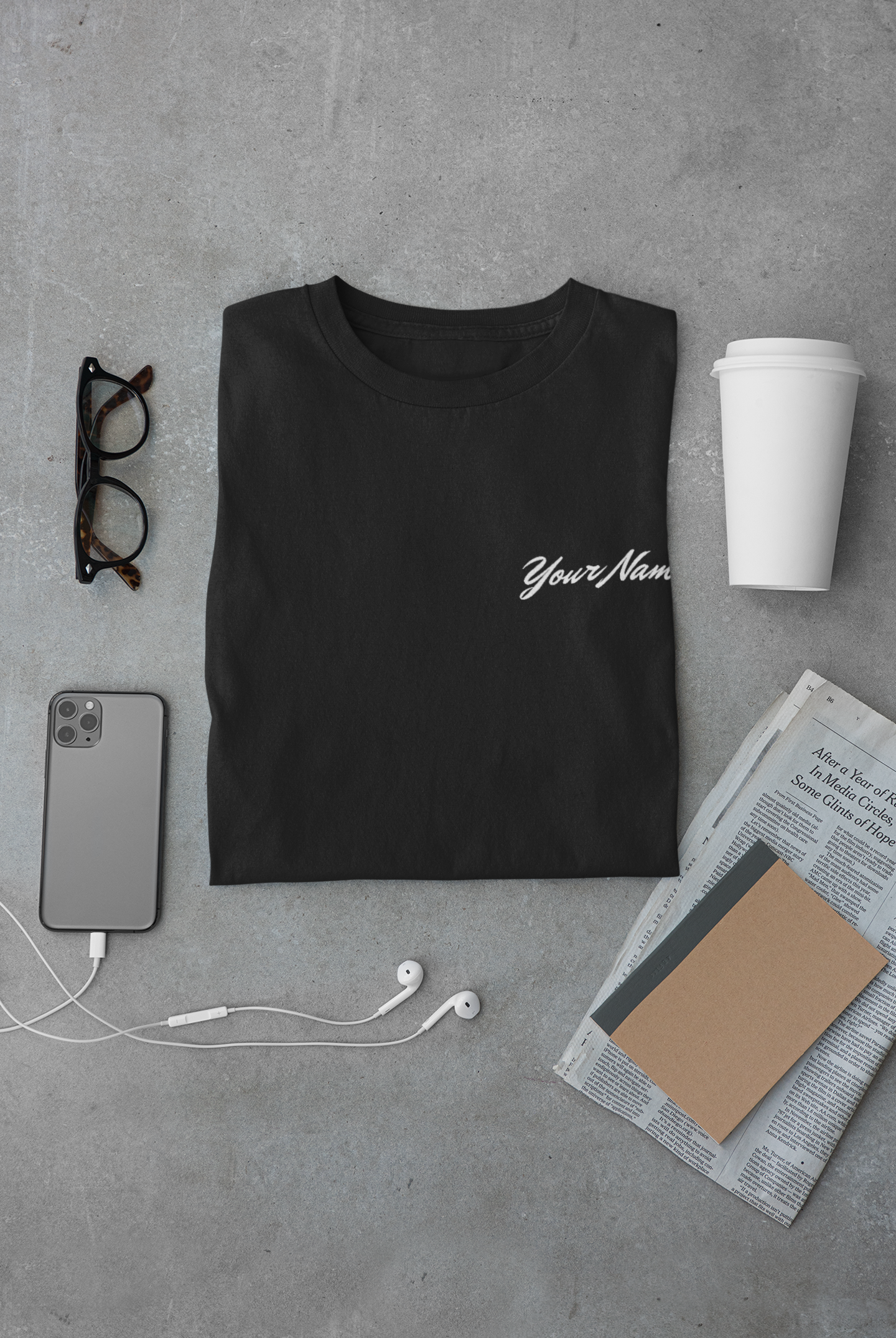 "DJ VAMP" 🎧Personalized Logo Tee – Bold, Loud, and Made to Move - QR
